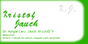 kristof jauch business card